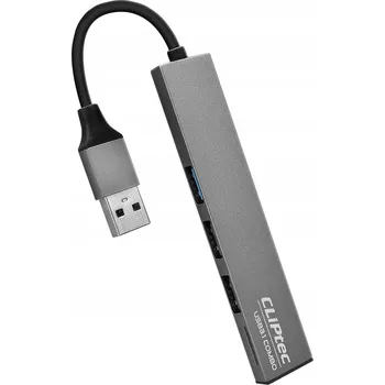 USB hub Cliptec Adaptér HUB - USB na USB 3.1 + 2x USB 2.0 + microSD - Slim Combo RZR