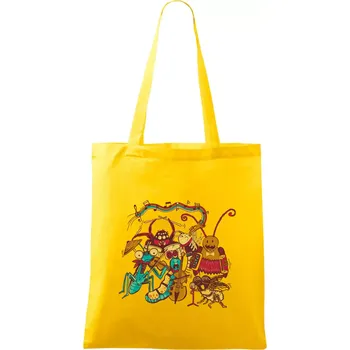 Muzikanti vyhrávají (Pecka Design) - Taška bavlněná - 42 x 38 cm ( Žlutá )