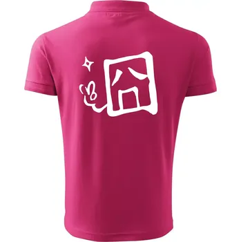Pánská košile Čínský symbol - smutný - Polokošile pánská Pique Polo 203 - 2XL ( Purpurová )