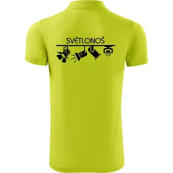 Pánská košile Osvětlovač - světlonoš - Polokošile Victory sportovní (dresovina) - L ( Limetková )