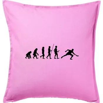 Polštář Evoluce stolní tenis - Polštář 50x50 - 50x50 - Pouze potah ( Růžová )