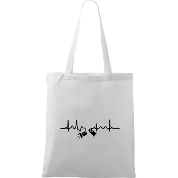 Nákupní taška Ekg osvětlovač - spoty - Taška bavlněná - 42 x 38 cm ( Bílá )