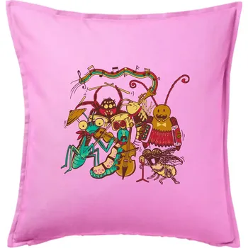 Polštář Muzikanti vyhrávají (Pecka Design) - Polštář 50x50 - 50x50 - Pouze potah ( Růžová )