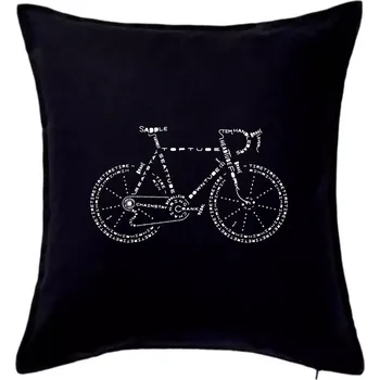 Polštář Kolo názvy - Polštář 50x50 - 50x50 - Pouze potah ( Černá )