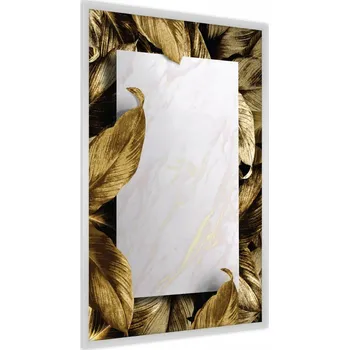 Obraz Plakát v Rámu Mramor Podzimní LISTY Dekorace 50x70