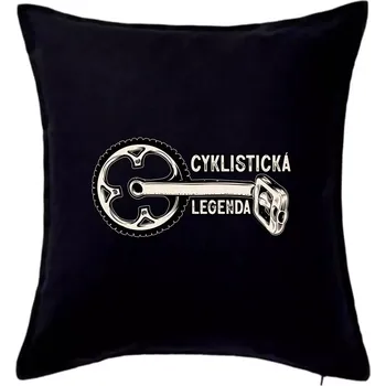 Polštář Cyklistická legenda - Polštář 50x50 - 50x50 - Pouze potah ( Černá )