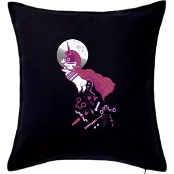 Polštář Drsný jednorožec (Pecka design) - Polštář 50x50 - 50x50 - Pouze potah ( Černá )