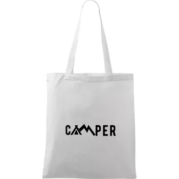 Nákupní taška Camper nápis - Taška bavlněná - 42 x 38 cm ( Bílá )