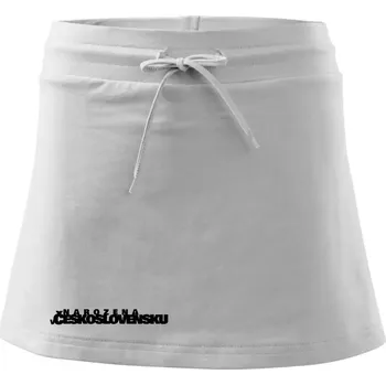 Dámská sukně Nápis - Narozena v Československu - Sportovní sukně - two in one - S ( Bílá )