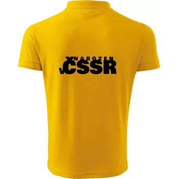 Pánská košile Nápis - Narozen v ČSSR - Polokošile pánská Pique Polo 203 - 4XL ( Žlutá )