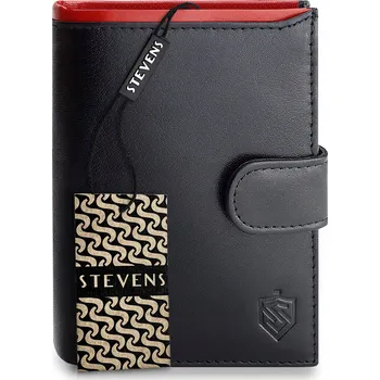 Peněženka Stevens peněženka z pravé kůže černá - muž