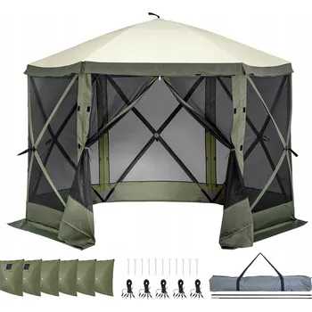 Stan Stan Pavilon 3,05x3,05M pro 6 Osob, Odolný proti Větru a Trvanlivý Stan Pavilon