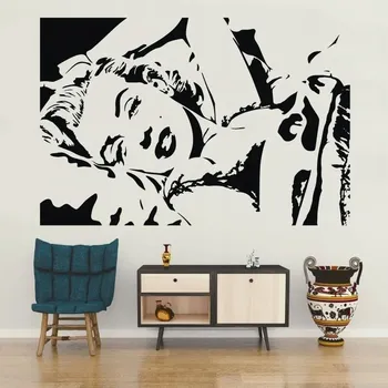 Samolepící dekorace Marilyn Monroe - vinylová samolepka na zeď 80x54cm