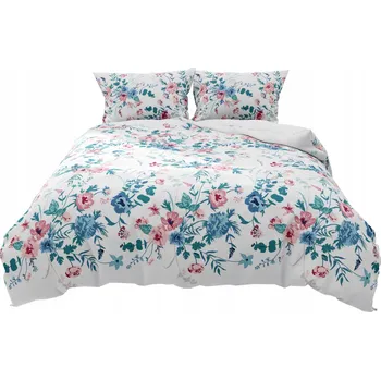 Povlečení Povlečení Jarní zahradní květiny 160x200 bílé bavlněné elegantní matné