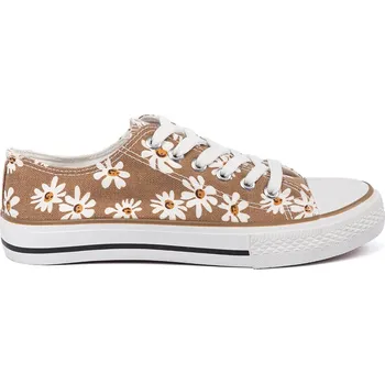 Dámské tenisky Béžové dámské květované tenisky YL-79KH Velikost: 39