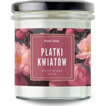 Svíčka Sójová vonná svíčka KVĚTINOVÉ LÍSTKY - SÓJOVÁ SVÍČKA Vosk i Knot 1 ks