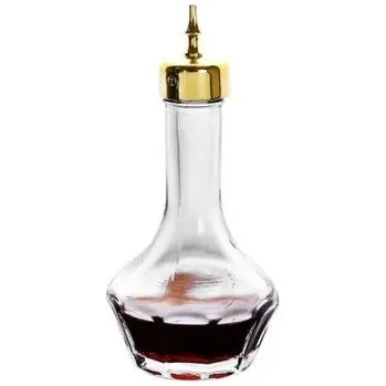 Lahvička na bitters zkosená zlatá 50 ml