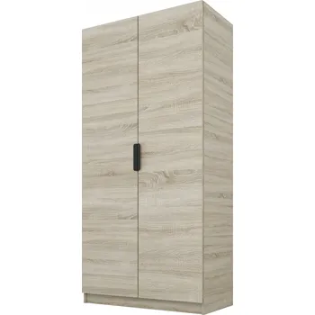 Šatní skříň Skříň CYNTHIA otevírací dub sonoma, výklopná, bez zrcadla, 100x52x200 cm, dvoudveřová