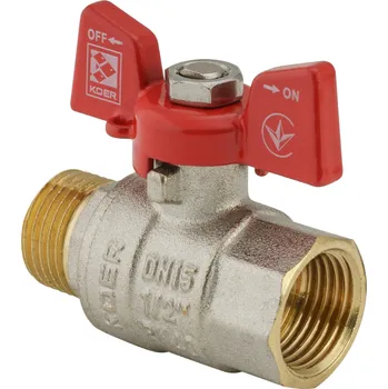 Ventil Koer Kulový kohout motýl, červený, KR.218 1/2"FM | KR.218 1/2"FM