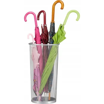 Věšák Kovový stojan na deštníky Relaxdays šedý