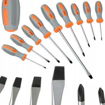 Šroubovák Šroubováky Sada 9 ks Plochý + Křížový PH CrV Magnetické hroty