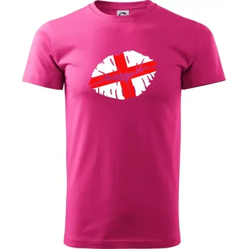 Pánská móda England kiss - Klasické pánské triko vyšší gramáže - S ( Purpurová )