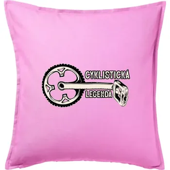 Polštář Cyklistická legenda - Polštář 50x50 - 50x50 - Pouze potah ( Růžová )