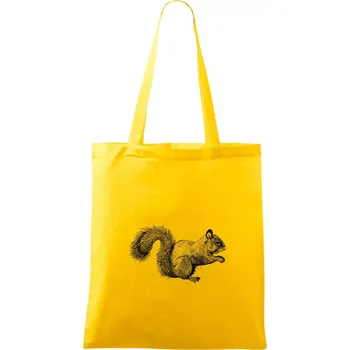 Veverka kresba - Taška bavlněná - 42 x 38 cm ( Žlutá )