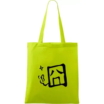 Čínský symbol - smutný - Taška bavlněná - 42 x 38 cm ( Limetková )