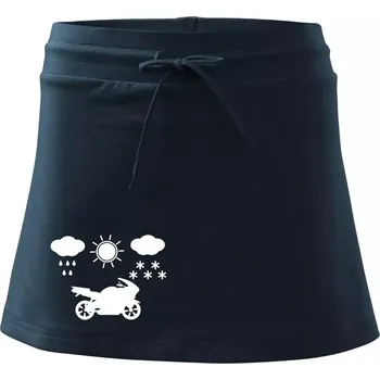 Dámské oblečení Motorkář za každého počasí - silnice - Sportovní sukně - two in one - M ( Námořní modrá (velmi tmavá - téměř černá) )