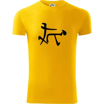 Pánské tričko Čínský symbol - soulož - Viper FIT - Pánské zůžené tričko - S ( Žlutá )
