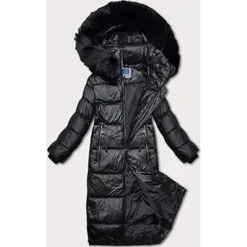 Černá prošívaná zimní bunda s kapucí Way Mode (9837#) odstíny černé L (40)