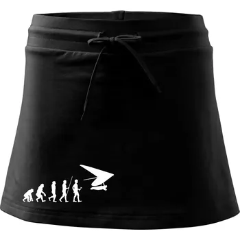 Dámská sukně Evoluce rogalo - Sportovní sukně - two in one - L ( Černá )