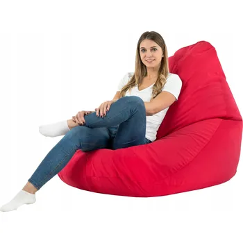 Sedací pytel Plyšový vak XXL Křeslo na sezení ČERVENÉ