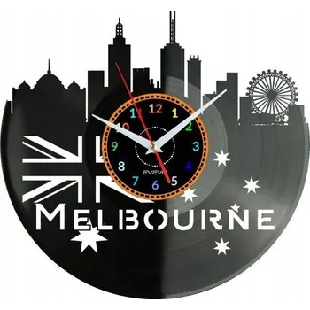 Hodiny Melbourne Nástěnné Hodiny Vinylová Deska Moderní Dekorativní Ur