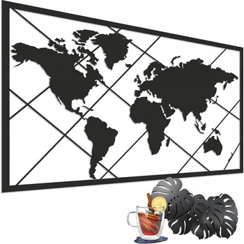 Obraz Ažurový obraz Mapa světa obrazy do obýváku ažurové panely