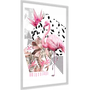 Obraz Zarámovaný Plakát PLAMEŇÁK Akvarelové rostliny 50x70