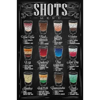 Obraz Plechová cedule Shots