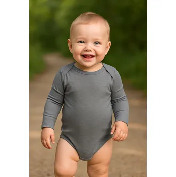 FARMERS® Dětské bambusové body - různé barvy Barva: středně šedá, Velikost: 86