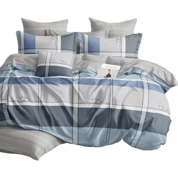 Povlečení SADA POVLEČENÍ 160X200 BAVLNĚNÝ SATÉN 2X POVLEČENÍ NA POLŠTÁŘ 70X80 VELKÉ