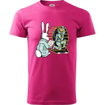 Pánská móda Pokusy na lidech (Pecka Design) - Klasické pánské triko vyšší gramáže - L ( Purpurová )