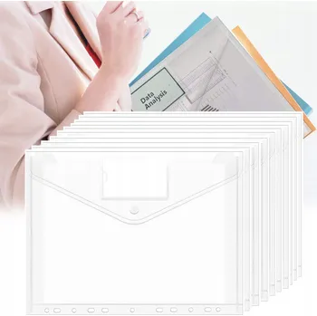 Obálková složka A4 s patentním zapínáním, průhledná, 50 kusů