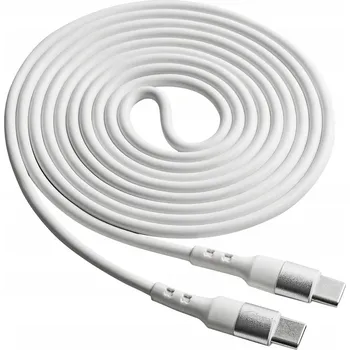 Datový kabel Akyga AK-USB-41 USB 2.0, USB C vidlice, z obou stran, niklovaný, 1,8m, bílý Akyga kabel USB 2.0 type C 1.8m 60W