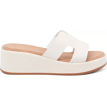 Dámské pantofle Praktické dámské Jasnobeżowy nazouváky platforma 37