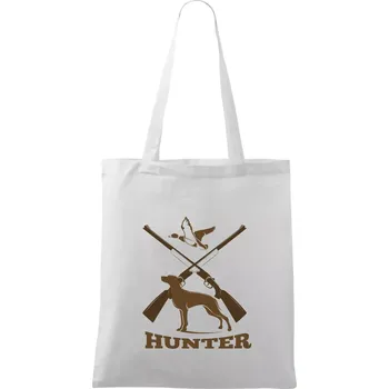 Hunter - ohař a kachny - Taška bavlněná - 42 x 38 cm ( Bílá )