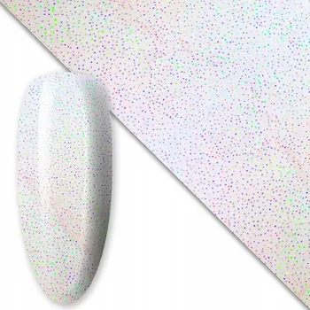 Přípravek na nehty Transferová Fólie na nehty, průhledná, holografická, 8-8