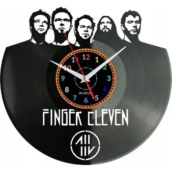 Hodiny FINGER ELEVEN HODINY NÁSTĚNNÉ DEKORATIVNÍ MODERNÍ VINYLOVÁ DESKA
