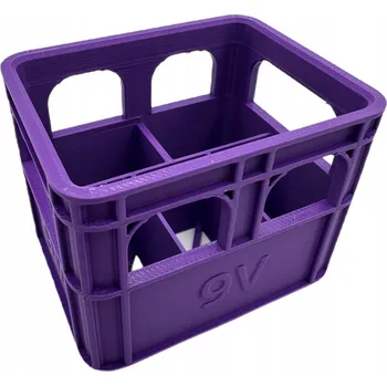 Úložný box ORGANIZÉR NA BATERIE 9V KOŠÍK NÁDOBA BALENÍ POUZDRO FIALOVÁ