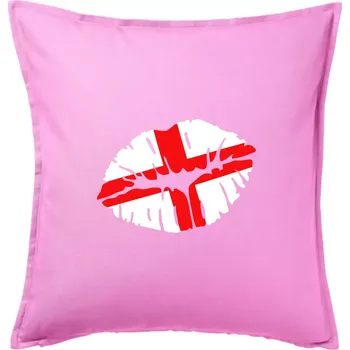 Polštář England kiss - Polštář 50x50 - 50x50 - Pouze potah ( Růžová )