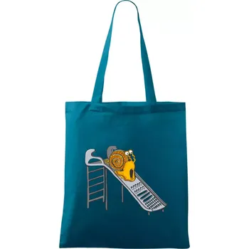 To bude ale drsný nářez (Pecka Design) - Taška bavlněná - 42 x 38 cm ( Petrolejová )